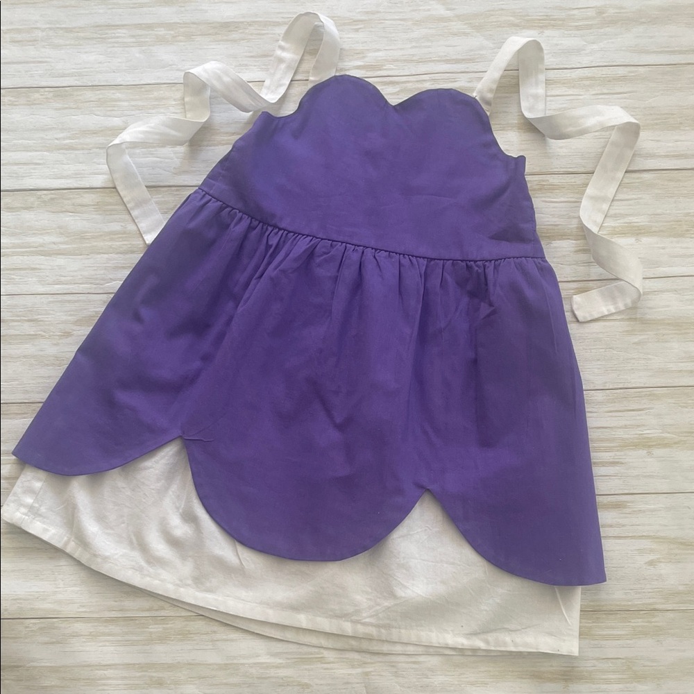 Sophia Inspired Purple and White Scalloped Play Dress 5